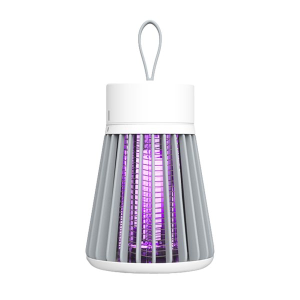 USB Bug Zapper Lamp 1200mA Electronic Mosquito Zapper Light Portable Fly Trap Camping Light For Outdoor Indoor pink english