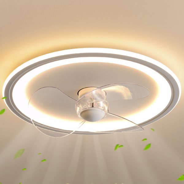 Modern Ceiling Fans With Lights And Remote Flush Mount 6-Speed Reversible Low Profile Ceiling Fan Light Fixture For Bedroom Living Room Kitchen 110V/220V 220V