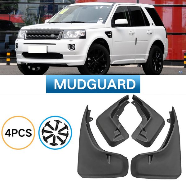 Front And Rear Wheel Mud Flaps Splash Guards Set, Vehicles Tire Mudguard Fender Flares Kit, Compatible For Freelander 2 LR2 2007-2015 Exterior Accessories black